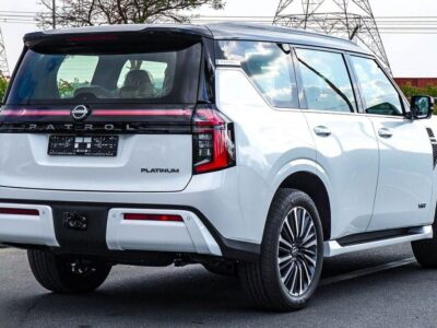 2025 Nissan Patrol Platinum 3.5L V6 Twin Turbo Petrol Engine White Tan SUV Automatic