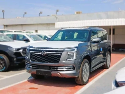 2025 Nissan Patrol Platinum 3.5L 6 Cylinder Petrol Engine Grey Red SUV GCC Specs