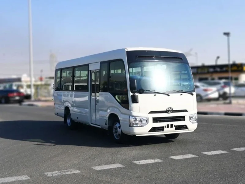 2024 Toyota Coaster 4.2 Litres 6 Cylinders Petrol Engine White Grey Bus Manual GCC Specs