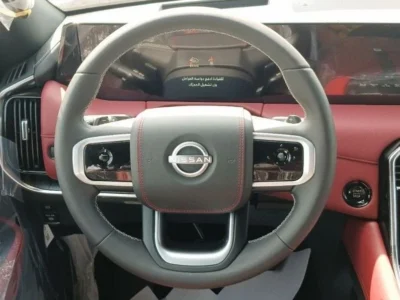2025 Nissan Patrol Platinum 3.5L 6 Cylinder Petrol Engine Grey Red SUV GCC Specs