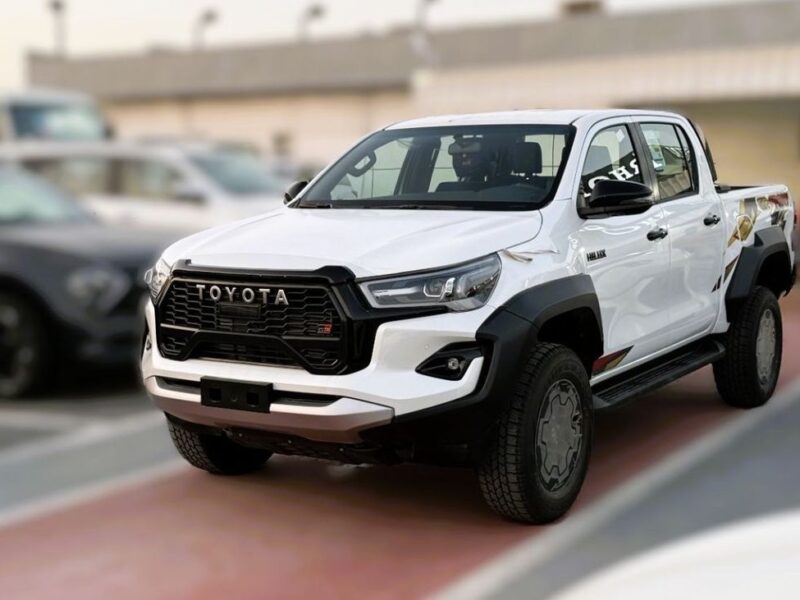 2025 Toyota Hilux GR-S 2.8-liter 4 Cylinder Turbocharged Diesel Engine White Black Pickup