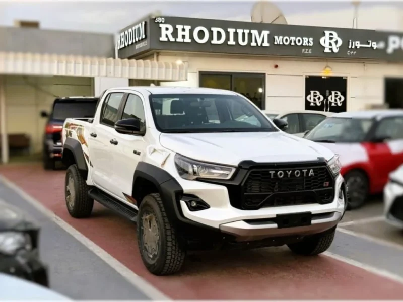 2025 Toyota Hilux GR-S 2.8-liter 4 Cylinder Turbocharged Diesel Engine White Black Pickup