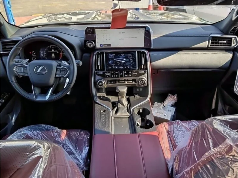 2022 Lexus LX600 Signature 3.5 Litres 6 Cylinders Petrol Engine Black Red SUV GCC