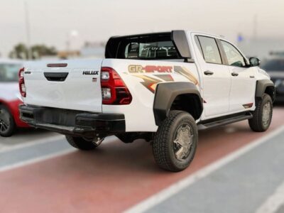 2025 Toyota Hilux GR-S 2.8-liter 4 Cylinder Turbocharged Diesel Engine White Black Pickup