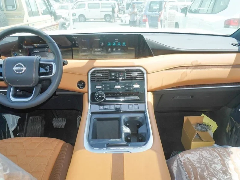 2026 Nissan Patrol Platinum 3.5 Litres Twin-Turbo V6 Petrol Engine White Tan SUV