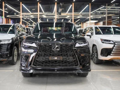 2025 Lexus LX 700h 3.4L twin-turbocharged V6 Hybrid Engine Black Red SUV GCC Specs