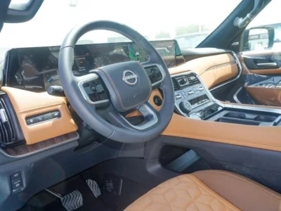 2026 Nissan Patrol Platinum 3.5 Litres Twin-Turbo V6 Petrol Engine White Tan SUV