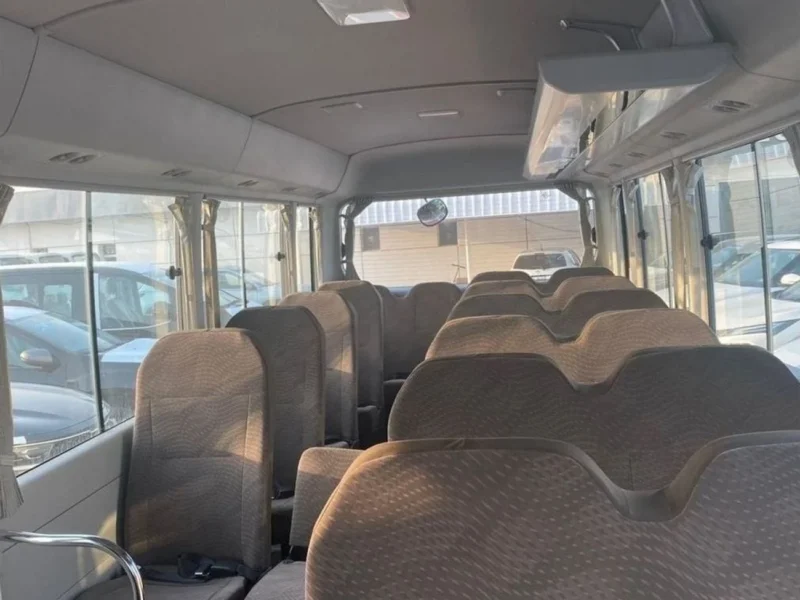 2024 Toyota Coaster 4.2L 6 Cylinders Diesel Engine 1HZ 30-Seater White Beige Bus Manual