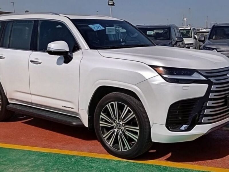 2022 Lexus LX600 Turbo Sport Signature 3.5-liter V6 Twin-Turbocharged Engine White Red SUV