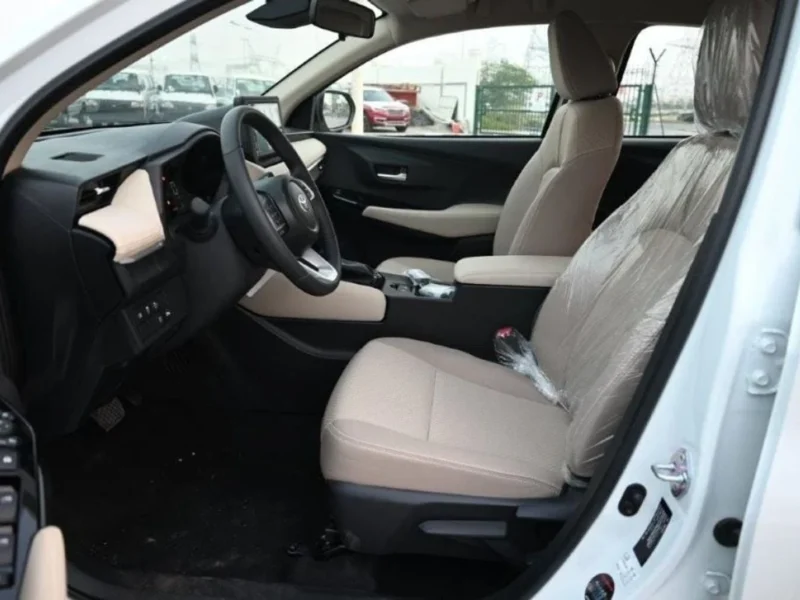 2024 TOYOTA YARIS YX 1.3 Litres 4 Cylinders PETROL Engine White Beige Sedan Automatic