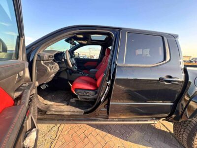 2025 Toyota Tacoma TRD Pro 2.4L i-FORCE MAX turbocharged 4-cylinder Engine Black Red Pickup