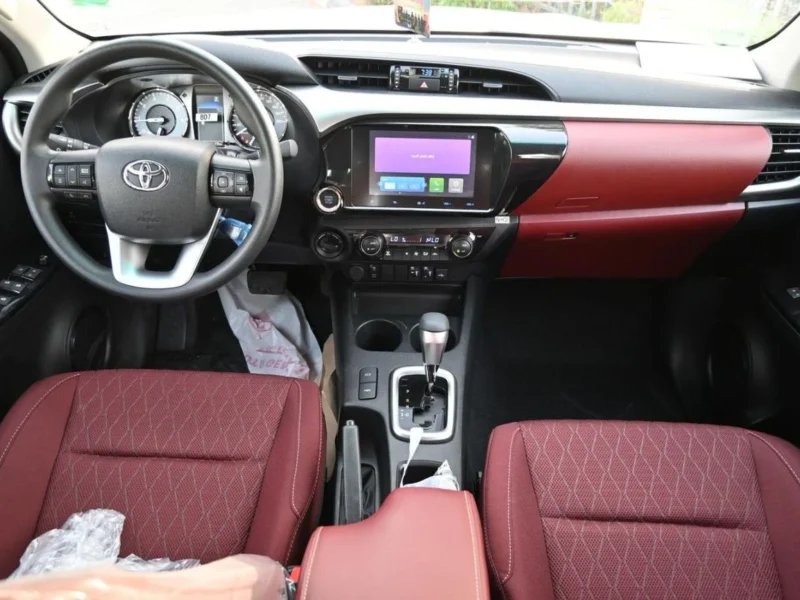 2026 Toyota Hilux 2.4L 4-Cylinder D-4D Turbo Diesel White Maroon Pickup Truck FULL OPTION