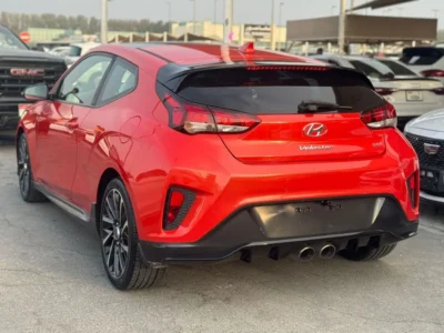 2019 Hyundai Veloster 1.6-liter turbocharged 4-cylinder Petrol Engine Red Black Hatchback