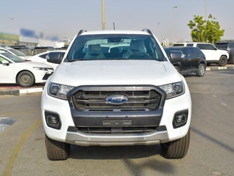 2022 Ford Ranger Wildtrak 3.2-liter 5-cylinder Turbo Diesel White Black Pickup Truck Automatic