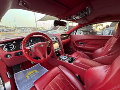 2013 Bentley Continental GT 4.0-litre twin-turbo V8 Petrol Engine White Red Sedan GCC Specs