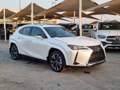 2024 Lexus UX 250h 2.0-liter four-cylinder Hybrid Engine White Black Subcompact SUV