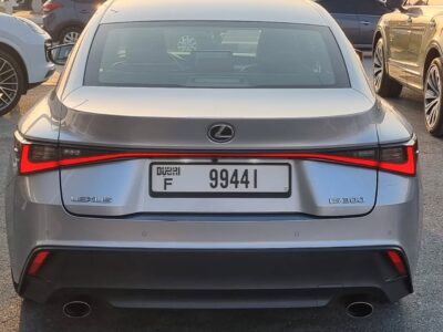 2023 Lexus IS 300 2.0L Turbocharged 4-Cylinder Petrol Engine Silver Red Sedan GCC
