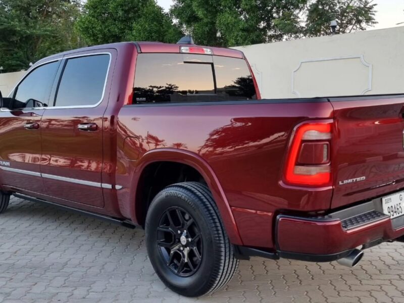 2020 Dodge Ram 1500 Limited 3.0 Litres V6 EcoDiesel Engine Red Black Pickup Truck