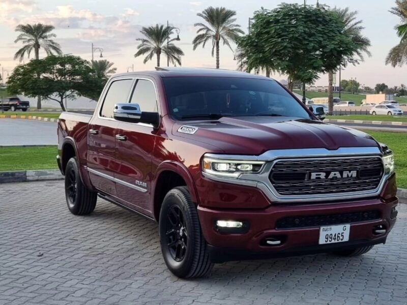 2020 Dodge Ram 1500 Limited 3.0 Litres V6 EcoDiesel Engine Red Black Pickup Truck