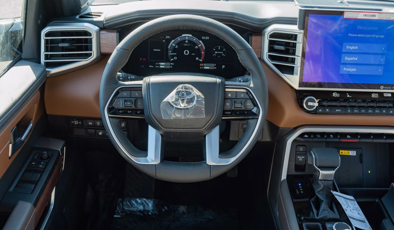 2025 Toyota Tundra 1794 Edition 3.5L Twin-Turbocharged V6 Engine White Tan Pickup