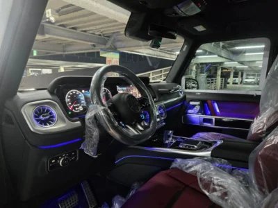 2026 Mercedes-Benz G 63 AMG 4.0L V8 twin-turbocharged Petrol Engine White Red SUV