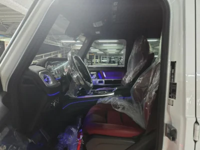 2026 Mercedes-Benz G 63 AMG 4.0L V8 twin-turbocharged Petrol Engine White Red SUV