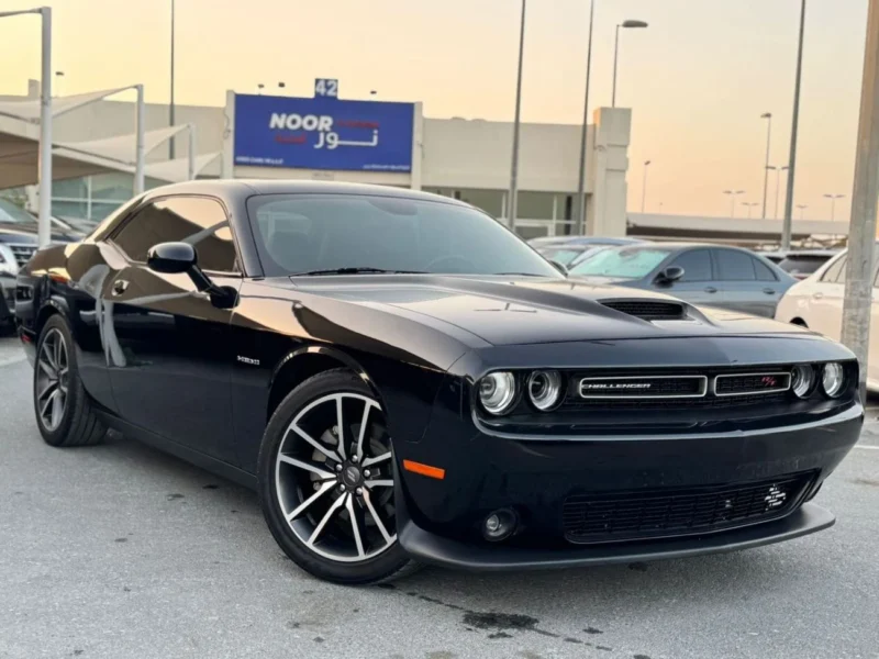 2021 Dodge Challenger 5.7 Liters 8 Cylinders Petrol Engine Black Red Sedan RWD GCC