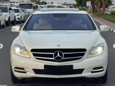 2012 Mercedes-Benz CL550 4MATIC 4.6 Litres Twin-Turbocharged V8 Engine White Beige Coupe