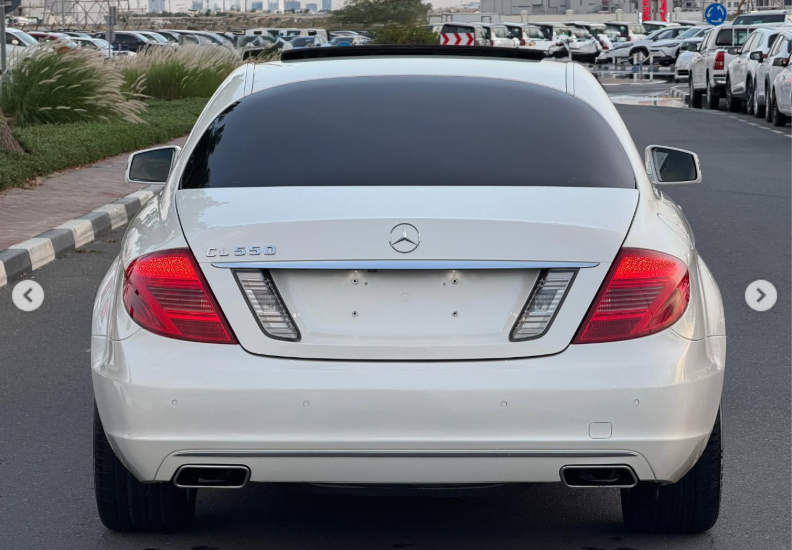 2012 Mercedes-Benz CL550 4MATIC 4.6 Litres Twin-Turbocharged V8 Engine White Beige Coupe