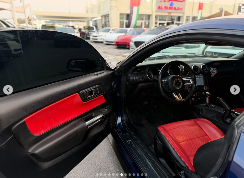 2018 Ford Mustang EcoBoost 2.3L EcoBoost Turbo I-4 Petrol Engine Bue Red Coupe