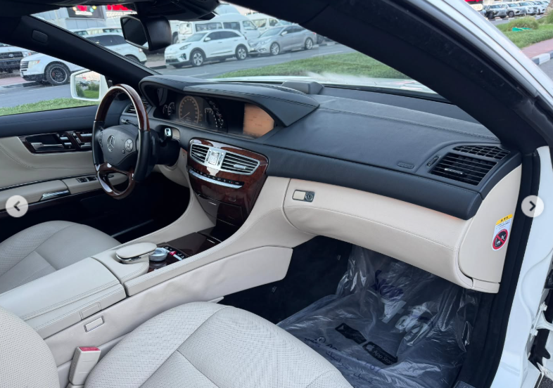 2012 Mercedes-Benz CL550 4MATIC 4.6 Litres Twin-Turbocharged V8 Engine White Beige Coupe