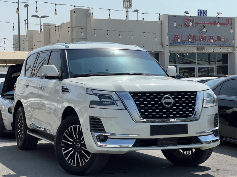 2017 Nissan Patrol LE Titanium 5.6 Liters Cylinder Petrol Engine White Tan SUV Automatic
