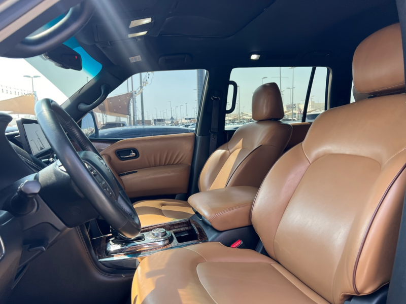 2017 Nissan Patrol LE Titanium 5.6 Liters Cylinder Petrol Engine White Tan SUV Automatic