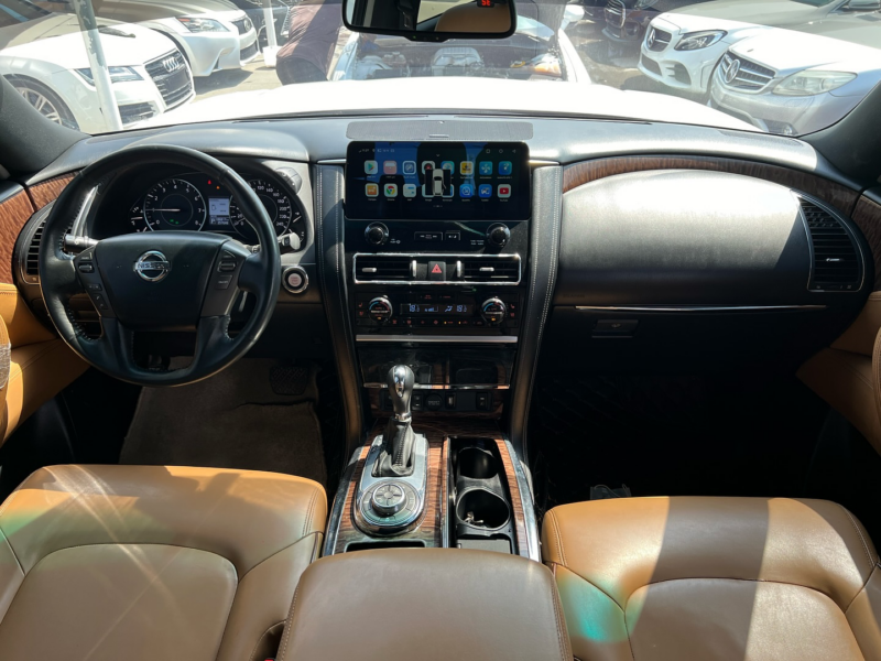 2017 Nissan Patrol LE Titanium 5.6 Liters Cylinder Petrol Engine White Tan SUV Automatic