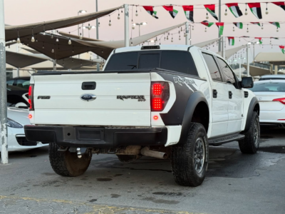2011 Ford F-150 SVT Raptor 6.2 Liters V8 Petrol Engine White Black Pickup Truck Automatic