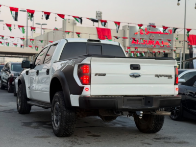 2011 Ford F-150 SVT Raptor 6.2 Liters V8 Petrol Engine White Black Pickup Truck Automatic