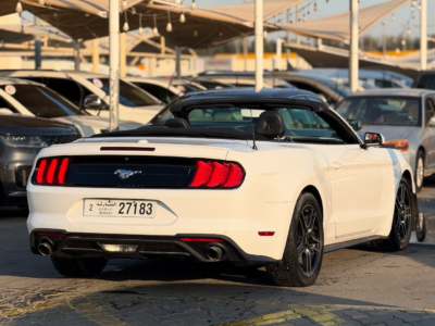 2022 Ford Mustang EcoBoost 2.3 Liters 4-cylinder Petrol Engine White Black Convertible