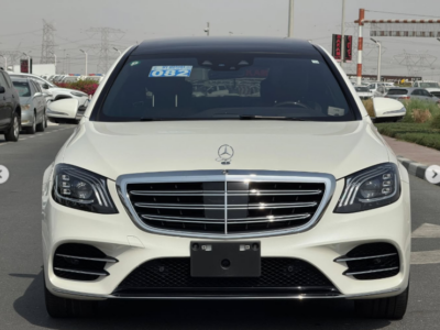 2019 Mercedes-Benz S 560 AMG Line 4.0 Litres V8 Petrol Engine White Black Sedan