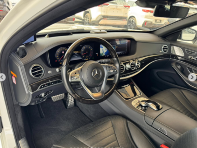 2019 Mercedes-Benz S 560 AMG Line 4.0 Litres V8 Petrol Engine White Black Sedan