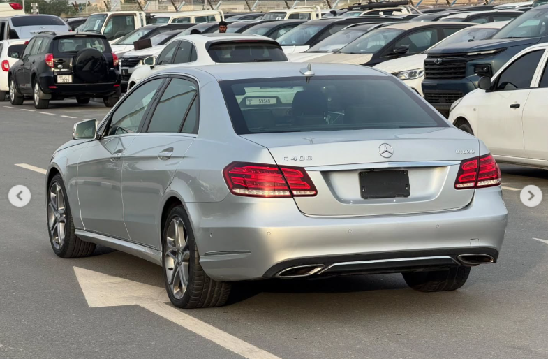 2014 Mercedes-Benz E400 3.5 Liters V6 Hybrid Engine Silver Black Luxury Sedan Automatic RWD