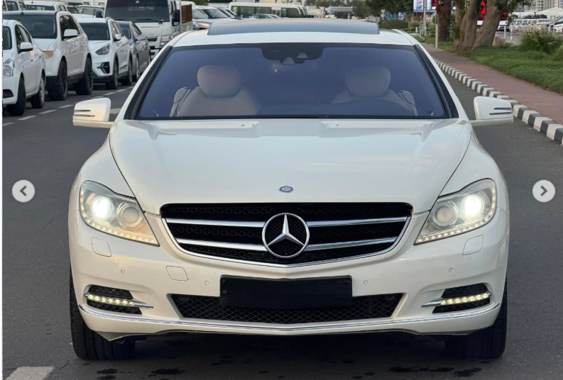 2012 Mercedes-Benz CL 550 4MATIC 4.6-liter bi-turbo V8 Petrol Engine White Beige Coupe
