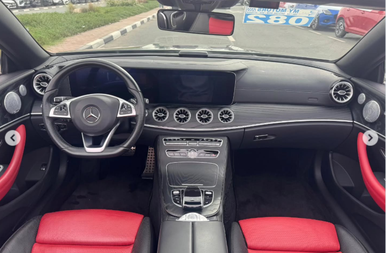 2018 Mercedes-Benz E400 3.0 Litres V6 Biturbo V6 Twin Turbo Petrol Engine Grey Red Convertible