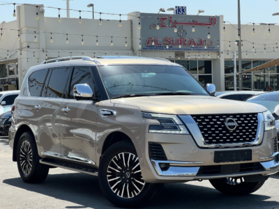 2022 Nissan Patrol Platinum 5.6 Litres V8 Petrol Engine Gold Red Automatic SUV GCC Specs 4WD