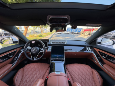 2022 Mercedes-Benz S500 LWB AMG 3.0L inline-6 turbocharged Engine White Orange Sedan AWD
