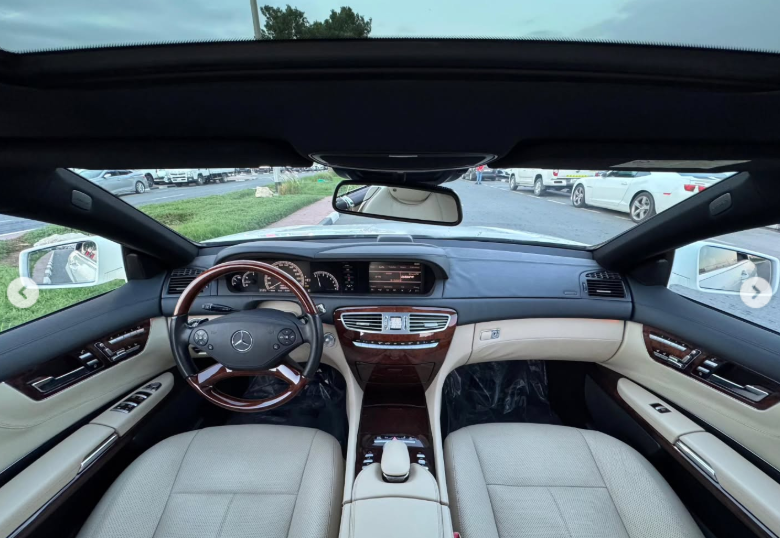 2012 Mercedes-Benz CL 550 4MATIC 4.6-liter bi-turbo V8 Petrol Engine White Beige Coupe