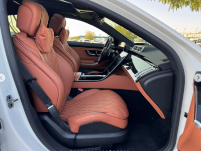 2022 Mercedes-Benz S500 LWB AMG 3.0L inline-6 turbocharged Engine White Orange Sedan AWD