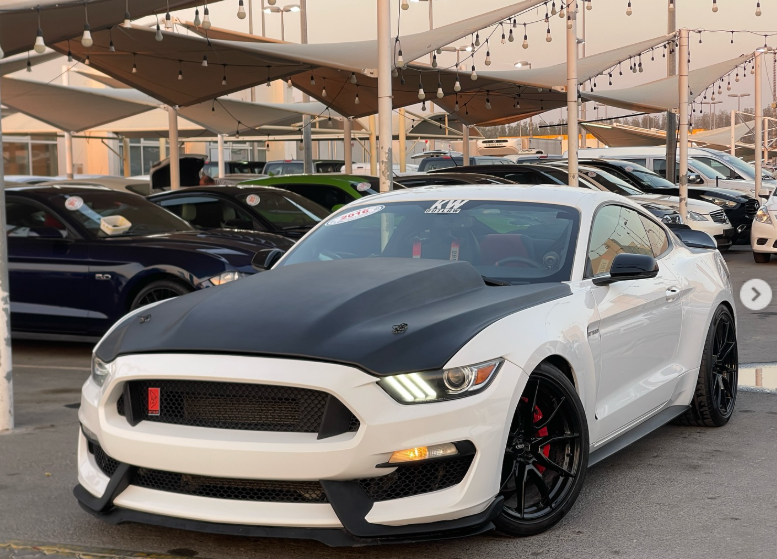 2016 Ford Mustang GT 5.0 Litres V8 Petrol Engine White Red Coupe RWD Automatic