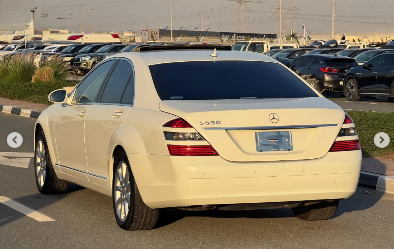 2007 Mercedes-Benz S 550 5.5-liter V8 Petrol Engine Wite Black Luxury Sedan Automatic