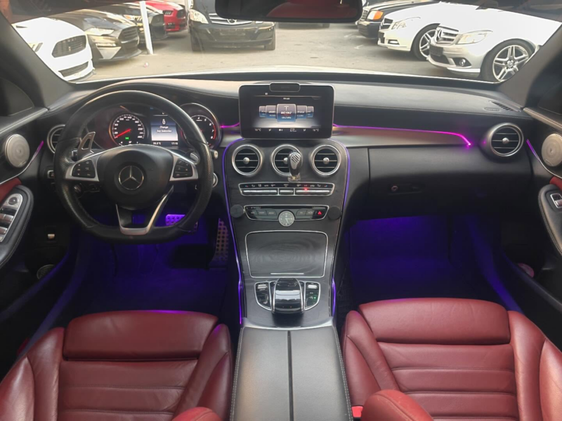 2015 Mercedes-Benz C300 2.0 Liters 4-cylinder Petrol Engine White Red Sedan