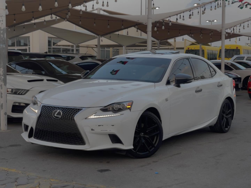 2015 Lexus IS 250 F Sport 2.5 Liters 6 Cylinders Engine White Black Sedan